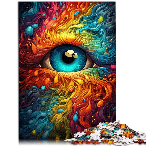 Puzzlespiele, Farbmalerei, Augen, 1000 Puzzles für Erwachsene, 1000 Teile, Holzpuzzle, Familienspiel, Stressabbau, schwieriges Herausforderungspuzzle, 1000 Teile (50 x 75 cm)