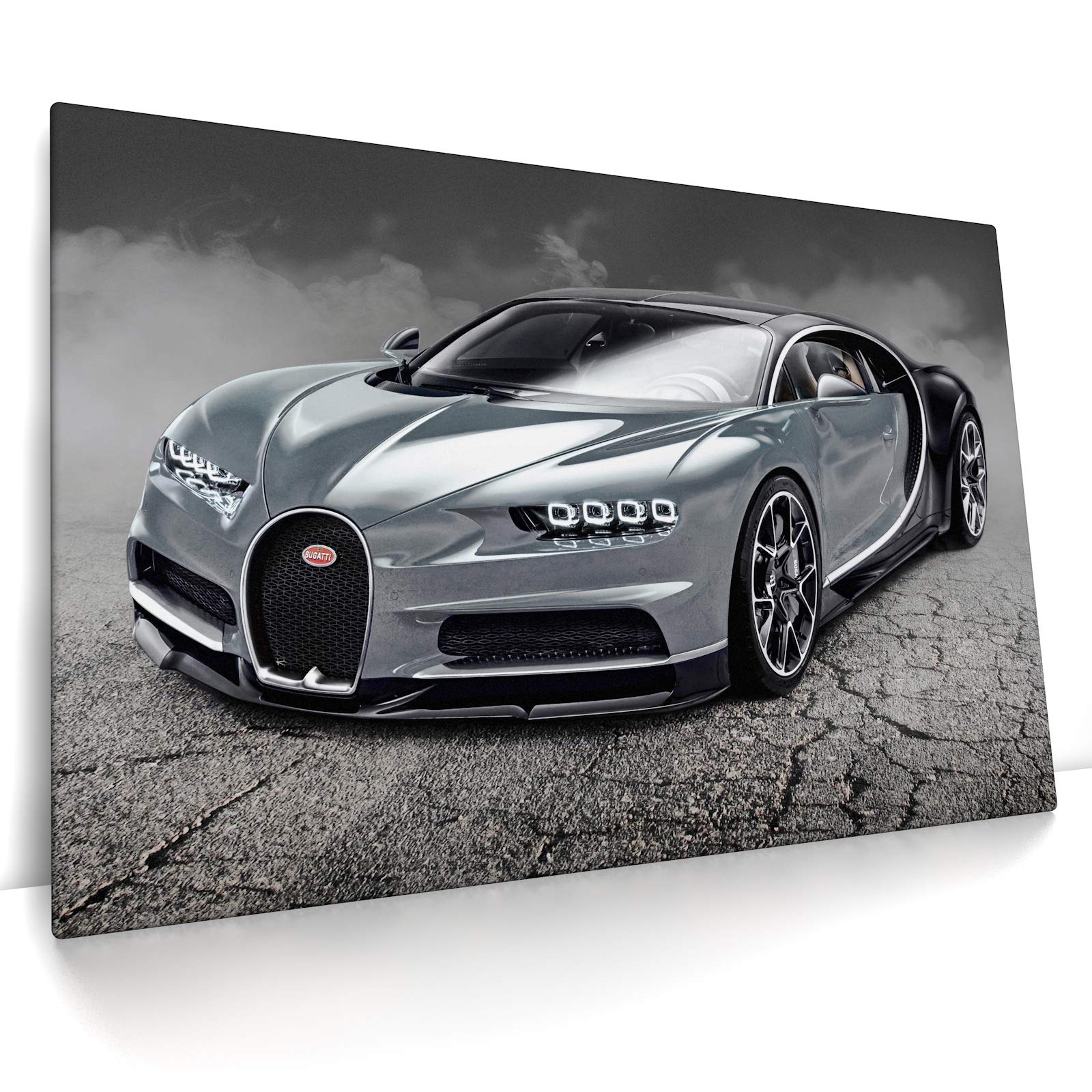 CanvasArts Bugatti Chiron - Leinwand Bild auf Keilrahmen - Wandbild Leinwandbild (60 x 40 cm, Leinwand auf Keilrahmen)