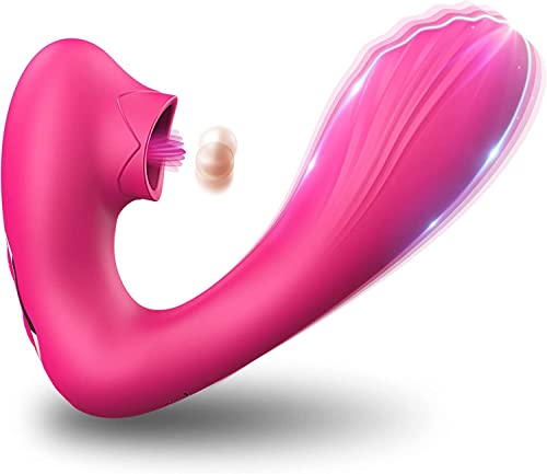 G Punkt & Klitoris Lecken Vibratoren Sexspielzeug für Frauen, 2 In1 G-Punkt Dildo Vibrator Klitoris Lecken Stimulator, Wasserdicht Persönlicher Zauberstab Dildo Massagegerät, Analvibratoren Lecken Sexspielzeug für Paare