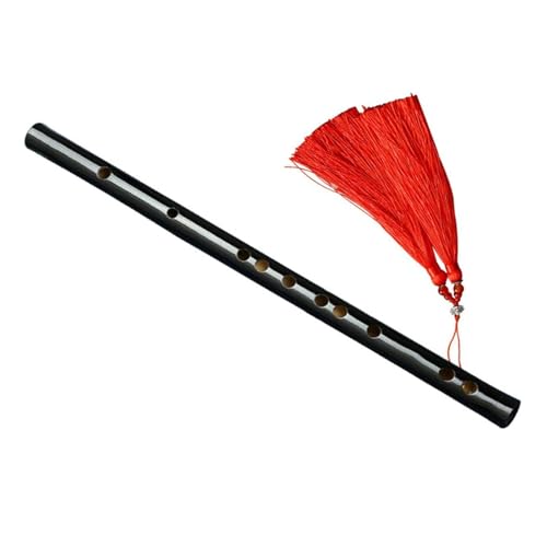 Bambusflöte Für Anfänger Chinesische 6-Loch-Schwarze Bambusflöte, traditionelles Musikinstrument, integriert ohne Kupfer (Color : F)