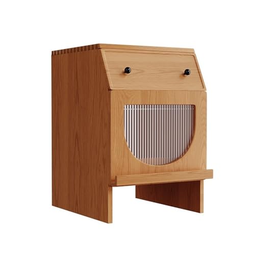 FUHAI-666 Kehrroboter-Organizer aus Massivholz, Kehrroboter-Schrank, Kehrroboter-Regal, Sideboard, Lagerschrank(Cherry,B-51x84x44.3cm)