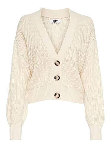 Jaquelin de Young Damen Jdyjusty L/S Short Cardigan Knt Noos Strickjacke, Gelb, S EU