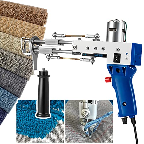 JMbpkduHs Tufting-Pistolen-Set, Teppich-Tufting-Pistole 7–21 Mm, Cut-Flor-Tufting-Pistole 5–40 Punkte/S, Teppich-Tufting-Pistole, Heim-Heimwerker-Werkzeuge, Für Plüsch-Tufting-Teppiche