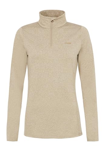 Protest Damen Oberteil Mit 1/4 Reißverschluss FABRIZM Mit Kinnschutz Bamboobeige L/40