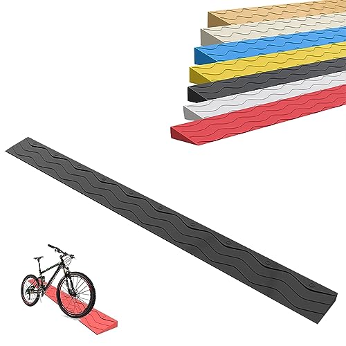 Yqyc 1–5,5 cm Hohe Tragbare Bordsteinrampe, rutschfeste Schwellenrampe Türschwellenrampe Für Türen, Badezimmer, Supermärkte, Garageneingänge, Schneidbar (Color : Negro, Size : 100x8x2cm)