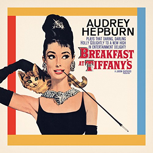 Pyramid International Kunstdruck auf Leinwand, Motiv Breakfast at Tiffany's One-Sheet, 40 x 40 cm, Polyester, Mehrfarbig, 40x40x3.2 cm