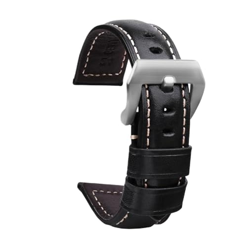 SpaRcz 22-26mm Uhrenarmband aus echtem Leder, Rindsleder mit Nadelschnalle, Uhrenzubehör, Farbe 13, 22mm