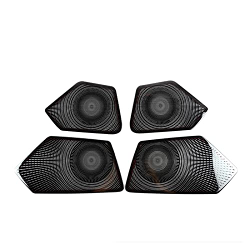 Innenleisten Edelstahl Auto Tür Audio Lautsprecher Rahmen Abdeckung Stereo Lautsprecher Trim Innen Aufkleber Für A3 8Y 2021(Schwarz)