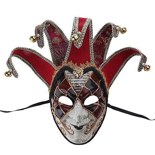 HDKEAN Maske Narren-Maske, Vollgesichtsmaske, Damen, Gesichtsmaske, Halloween, Party, Wanddekoration, Maskerade-Maske, Karnevalsmaske, Vollgesichtsmaske, Karnevalsmaske, Maskerade Maske