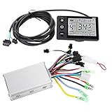 Controller Kit - Elektrofahrrad Mountainbike Scooter LCD Bürstenloser Instrumentencontroller Typ C (36V/48V 250W/350W)(24V/36V 350W)