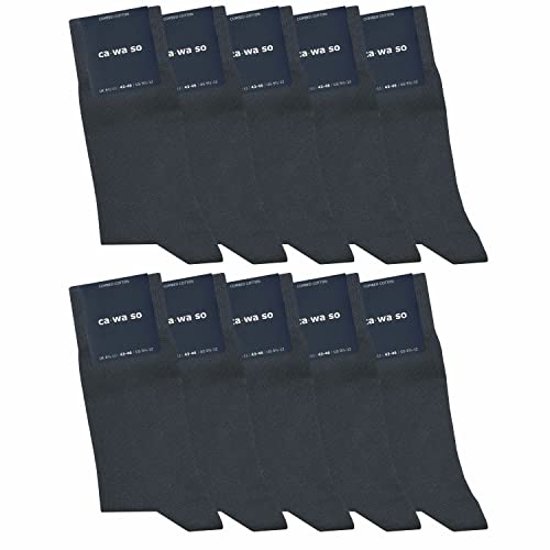 ca·wa·so Damen & Herren Socken - Business & Freizeit (10 Paar) (39-42, blau)