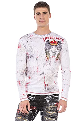 Cipo & Baxx Langarmshirt, mit coolem Markenprint