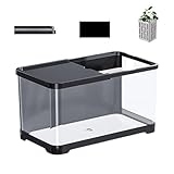 Aquarium-Starter-Kit, Aquarium-Kit, Dekoratives Salzwasseraquarium-Set, kleines Aquarium, Vielseitige Aquarien mit Korb, kreatives, stilvolles Fischaquarium für Heimdekoration, Quallen, Gupp