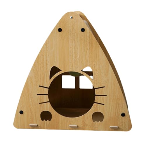 Katzenkratzhaus, Solide Sichere Katzenkratzer Katzenhaus Kratzer, Holz Indoor Katzenhaus Multifunktionaler Karton Katzenkratzhaus für Kitty, Ruhen