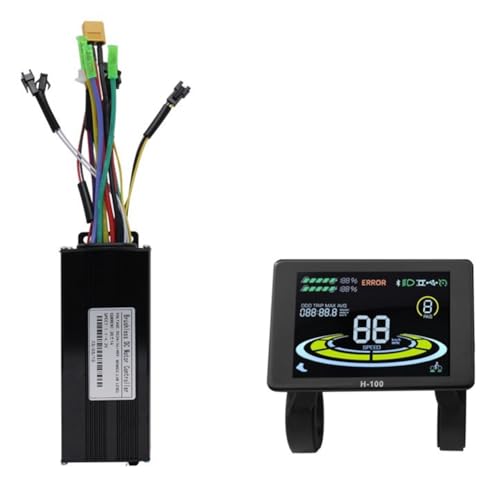 Pyugxab Zubehör für die Lithium-Ionen-Stromversorgung Von Rollerfahrrädern, H-100-Farbdisplay-Messgerät mit 30-A-Tri-Mode-Sinuswellen-Kit