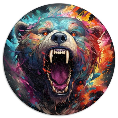 Puzzles Mutant Bear Bunte Kunstpuzzles für Erwachsene 1000 Teile 67,5 x 67,5 cm Spielspielzeug Spielzeugpuzzles Lernspiele Stressabbaupuzzles