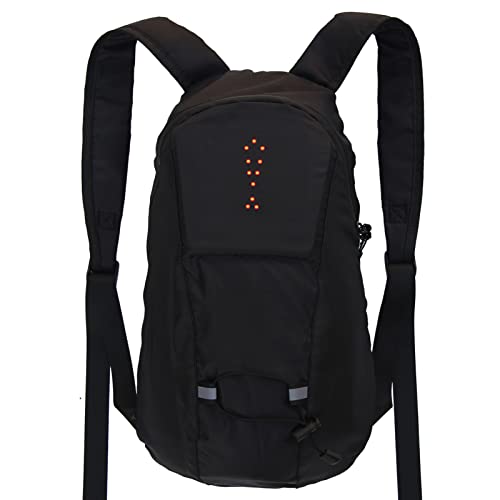 QARIDO LED-Blinker-Rucksack, Reflektierender Warnrucksack mit Fernbedienung, wasserdichte Outdoor-Sport-USB-wiederaufladbare Tasche für Männer und Frauen