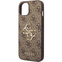 GUESS Hard Cover 4G Big Metal Logo Brown, für Apple iPhone 15 Plus (GUHCP15M4GMGBR)