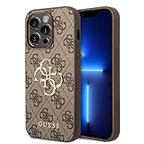 CG MOBILE Guess Handyhülle – iPhone 15 Pro Max Handyhülle in Braun 4G Big Metal Logo Logo Anti-Kratzer, bequem und langlebig, Hartschale mit zugänglichen Anschlüssen