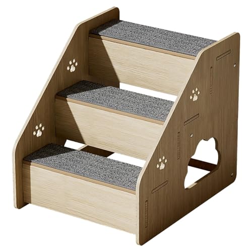 Tragbare Hundetreppe – Haustiertreppe aus Holz, Hundetreppe für kleine Hunde | Robuste Hundecouch-Treppe, langlebige Holzrampe, einfache Aufstiegsstufen für alte Hunde, kleine Rassen, ideal für Bett,