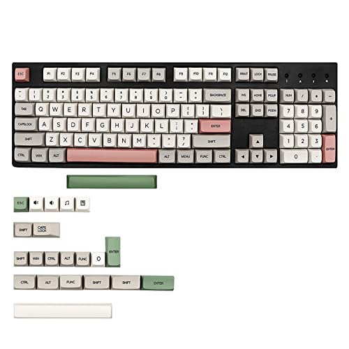 126 Stück 9009 Beige für graue PBT-Tastenkappen, XDA V2 Profil-Dyesub-Tastenkappen für mechanische Tastatur, Englisch, Russisch, Koreanisch, Japan, 9009 Tastenkappen, Pbt Xda