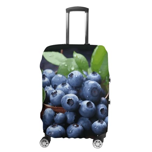 CSGJMYGS Reisegepäckabdeckung, elastisch, waschbar, modisch, kratzfest, Motiv: Delfine, Koffer-Schutz, passend für 45,7 - 81,3 cm Gepäck, Leckere Blaubeeren, L