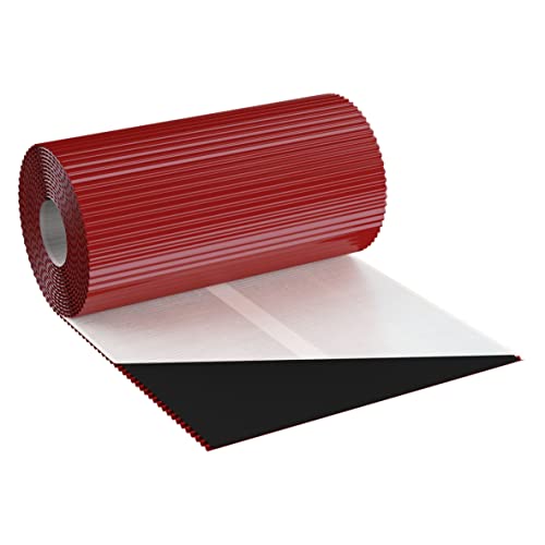 EUROVENT FLEX STANDARD 300mm x 5,0m Wandanschlussband/Kaminanschlussband ALU 2D Struktur (RAL3011 - Rot)