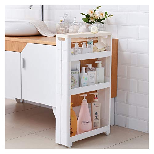 Küche Lagerung Trolleys, Lagerung Trolley Cart, Küche Trolley auf Rädern, Mehrzweck Trolley Organizer Cart, Rolling Utility Cart Storage Shelf Rack, für Büro, Küche, Schlafzimmer, Badezimmer, LASTR