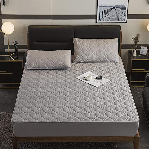 YIHANSS Bettwäsche Luxuriöses, superweiches Spannbettlaken, Bettlaken mit elastischer Bettwäsche für Zuhause, Dickes Bettlaken für Tiefe 28 cm Matratzenbezüge, grau, Twin XL 120190 cm