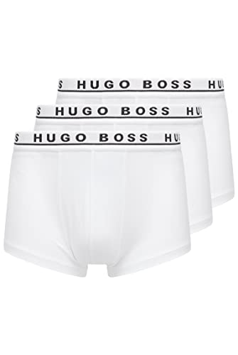 BOSS Hugo Boss Herren Boxershorts 3er Pack - Weiß (White 100) , Medium