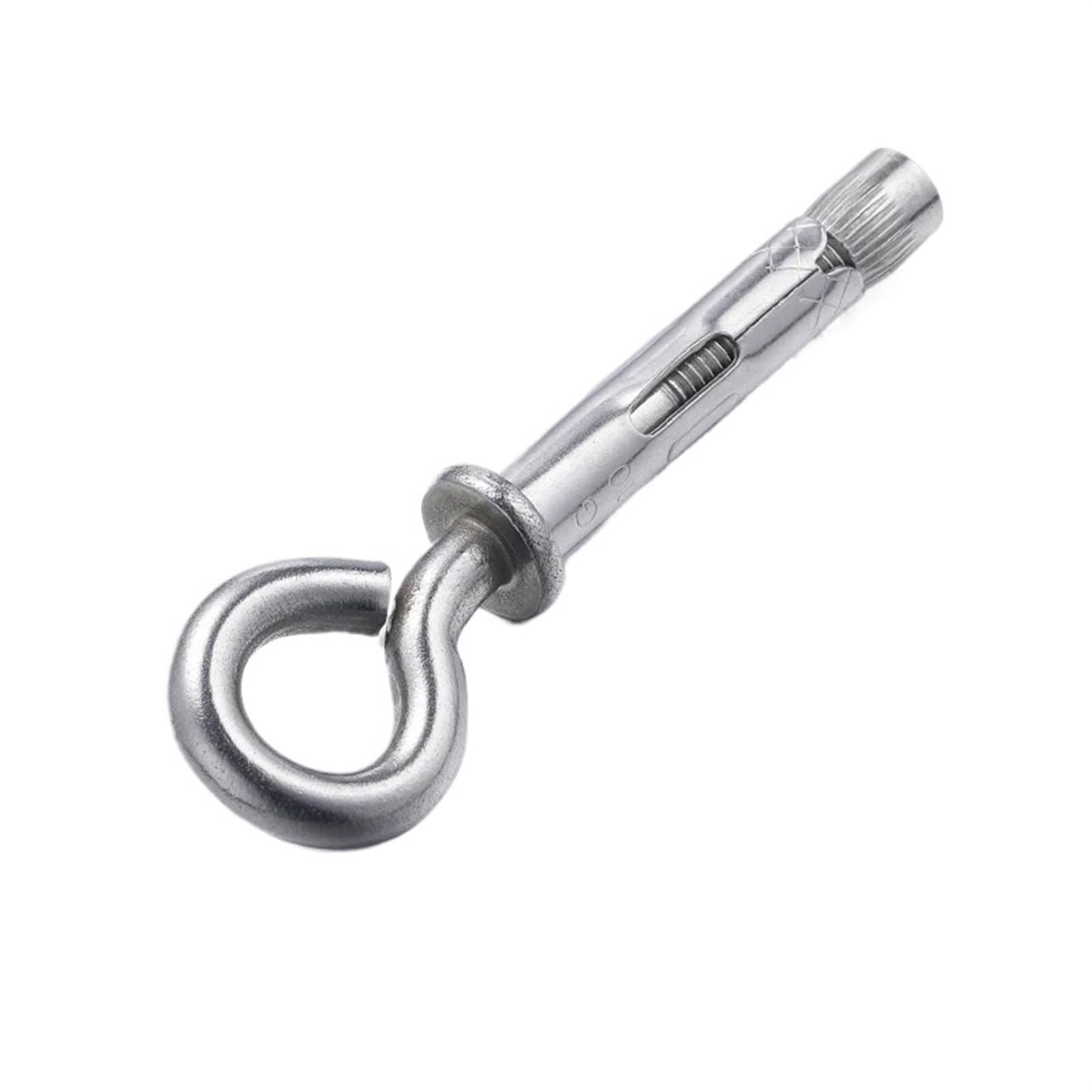 AMEEDA Offener Topfhaken Spreizbolzen 304 Edelstahl-Bandring-Erweiterungshaken, verzinkter Zugschraubenhaken, innerer Erweiterungsschaukelhaken Φ6,5Φ12(304 Stainless Steel,M6.5x40 (4pcs))