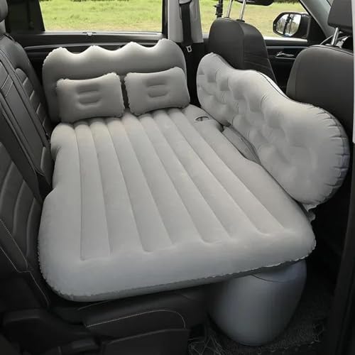 GLILAR Auto Luftmatratze Auto Aufblasbares Reisebett Aufblasbare Isomatte Outdoor Kissen Camping Schlafsofa Aufblasbare Luftmatratze Universal Luftmatratze Autozubehör(Gray)