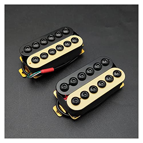 ZENGXUE Verstellbare Metall Doppelspule E-Gitarren-Pickups Humbucker Elfenbein/Schwarz Humbucker Tonabnehmer Set (Color : Neck and Bridge)