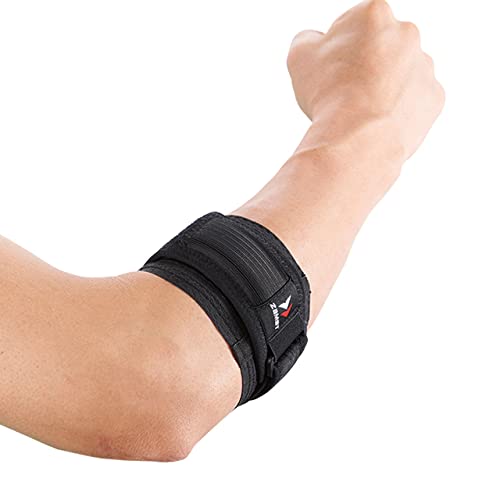 Zamst Ellenbogenbandage(S) - Tennisarm Bandage für Laterale und Mediale Ellenbogenschmerzen, Sehnenscheidenentzündung Bandage - Tennisarm Bandage Ellenbogen für Golf Tennis Verstellbar für Guten Sitz