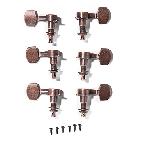 Gitarren Stimmwirbel 6 Teile/Satz Vintage Folk Electric Guitar Verriegelung Tuning Pegs Keys Akustikgitarre Versiegelte Tuner Knöpfe Maschinenköpfe (Color : 3/4)