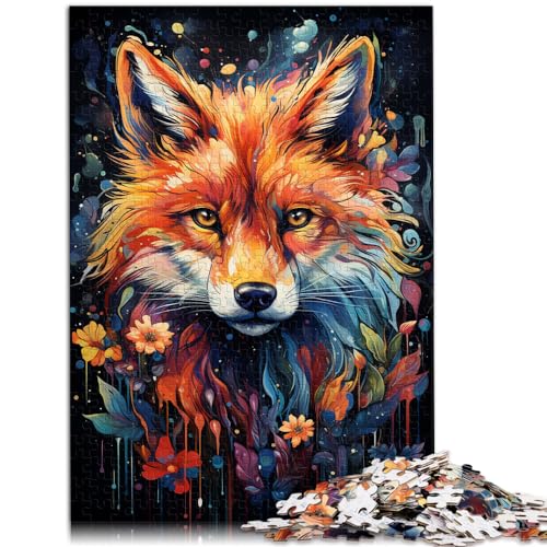 Spielzeug-Puzzle, Malen, Farbfuchs, 1000 Teile, Puzzle, Holzpuzzle, Spielzeug, Puzzle, Lernspiele, Stressabbau-Puzzle, 1000 Teile (50 x 75 cm)