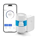 Meross Smart Heizkörperthermostat inklusive Hub, kompatibel mit HomeKit, WLAN Heizungsthermostat Kompatibel mit Siri, Alexa und Google Assistant, Fernsteuerung, M30*1,5mm, 6 Adapter