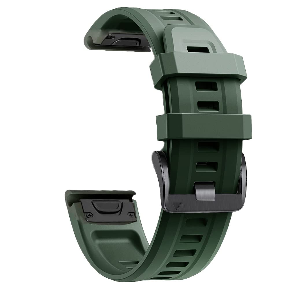 OPKDE Uhrenarmband für Garmin Fenix 7S 6S 6SPro 5S 5SPlus, 20 mm, Silikon, Rotgold, Stahlschnalle, Schnellverschluss, Easyfit-Armband, For Fenix 6S, Achat