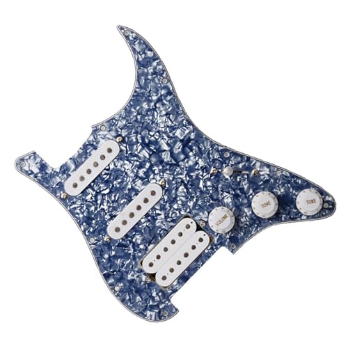 Standard-Pickguard-Tonabnehmer SSH E-Gitarren-Schlagbrett-Tonabnehmer-Set, professionelle Gitarren-Ersatzteile (Color : 8)