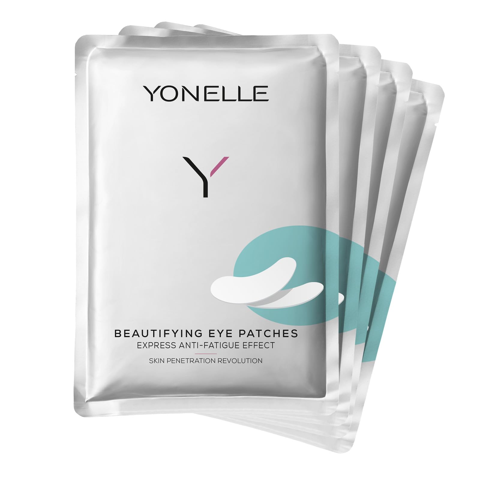 YONELLE Augenpads Gegen Falten & Puffiness – Fortefusion – Eye Pads mit mit Hyaluronsäure, Koffein, grünem Tee und Peptiden - 4 Paare