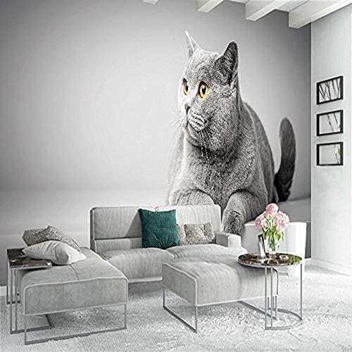 XLMING Tier Katze Kinder 3D Tapeten Home Esszimmer Sofa Schlafzimmer Wohnzimmer TV Hintergrund-350cm×256cm