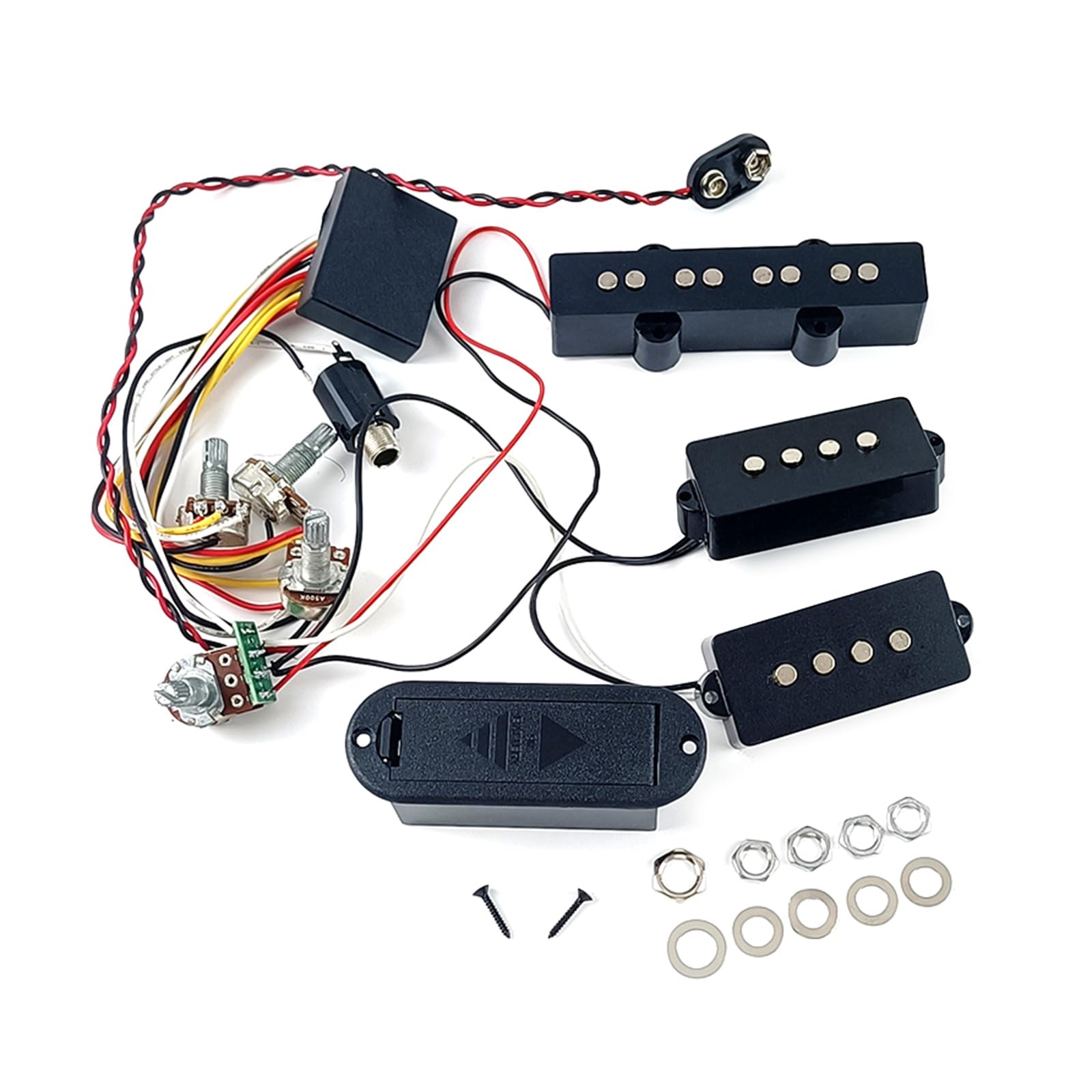 Active Preamp 3 Band für E-Gitarre und Bass mit Tonabnehmer für aktiven Bass Tonabnehmer Gitarre Klangkontrolle