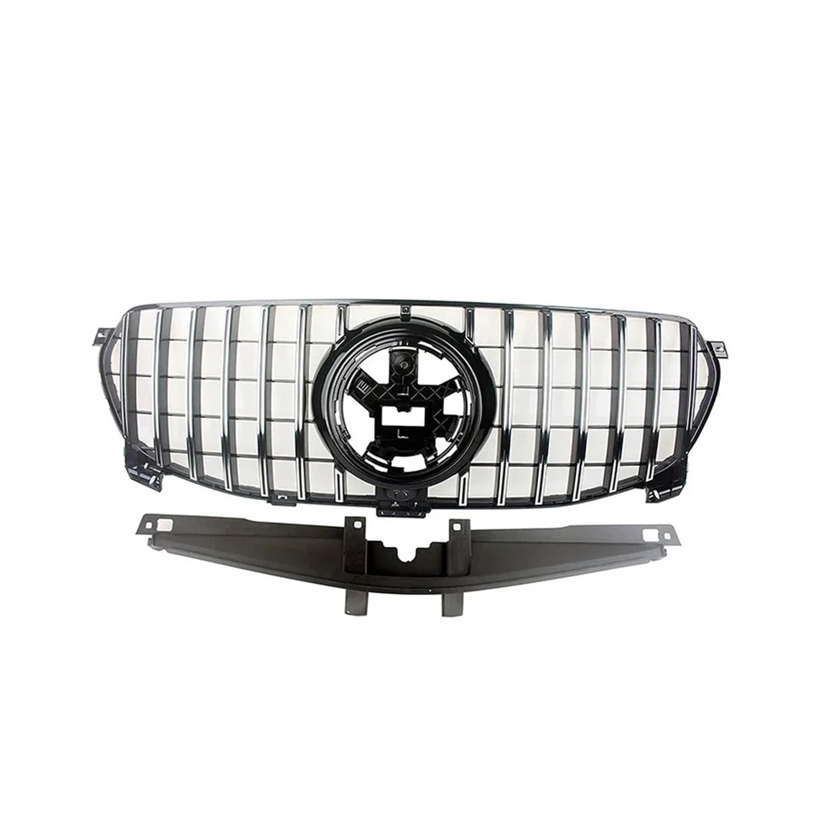 Frontgrills Für Benz W167 2020-IN Für GLE-Klasse Silber/Schwarz Auto Vorne Racing Billet Stoßstange Mesh Grill Vent Oberen Front Bumper Grille(Silver DG)