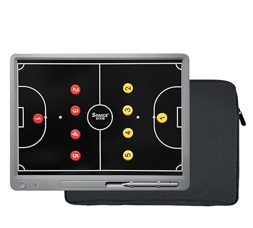 BFVAKBKYT Coaches Taktische Tafel, Elektronisches Fußballbrett, 15 Zoll, ultraleichtes Futsal-Strategiebrett, taktisches Fußball-Coaching-Brett mit Stift und flexiblem LCD-Bildschirm(Magnetic Chess)