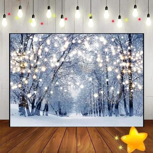 Winter Landschaft Weihnachten Hintergrund Foto Dekoration Fotografie Dekoration Party Baby Party Party Baby Party Geburtstag Hintergrund 350x230cm