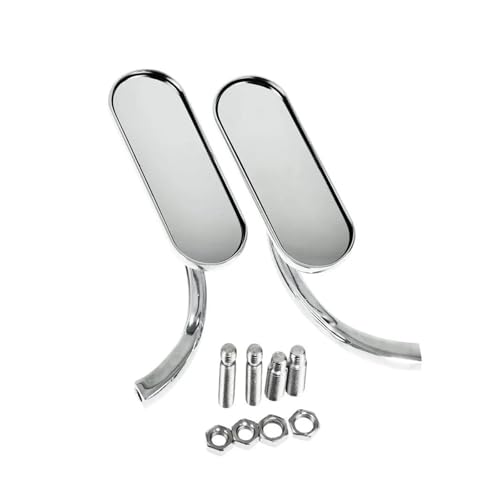 Für Harley Für Sportster 883 1200 XL Für Touring Für Dyna Für Glide Motorradspiegel 8mm10mm Rückspiegel Motorradspiegel-Set(Chrome Mirrors)