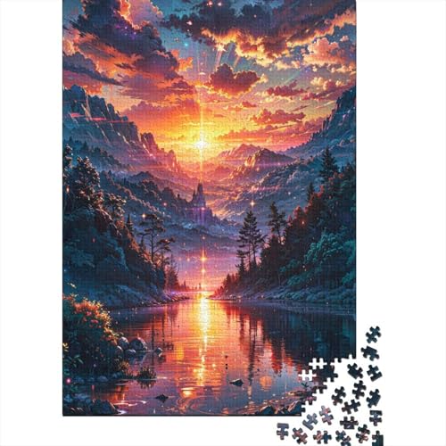 Lake of The Sun Holzpuzzle Puzzles für Erwachsene und Teenager Puzzles für Erwachsene mit 1000 Teilen Entspannungspuzzles - Denksportaufgaben 29,53x19,69 Zoll