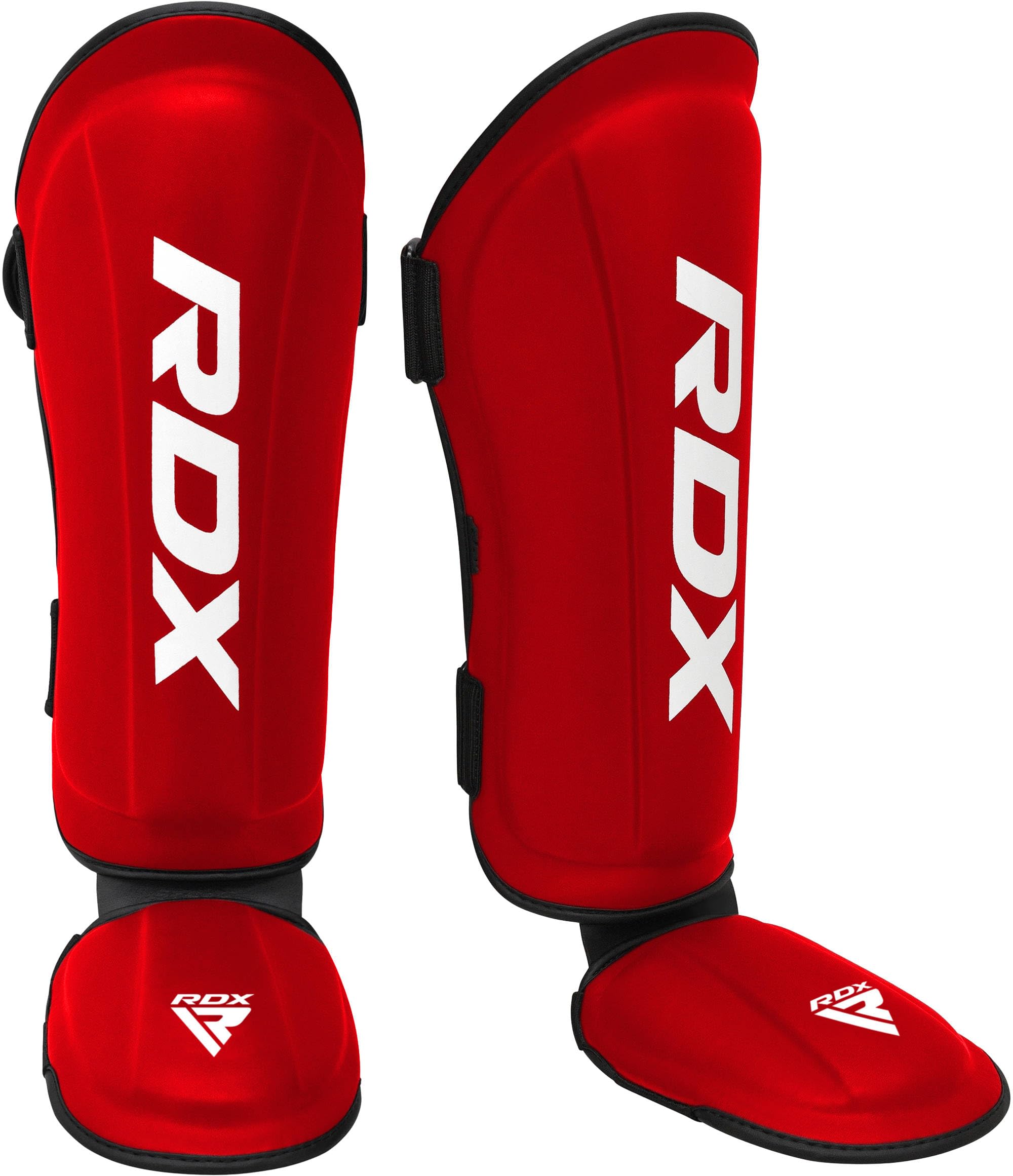 RDX Schienbeinschoner Kickboxen, Genehmigt SMMAF SATRA, Schienbeinschützer Thaiboxen Kampfsport Spannschützer, Maya Hide Leder, Schienbeinschutz Polster Muay Thai MMA Shin Guard Sparring, Herren Damen