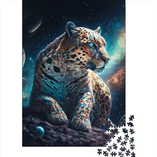 Tiere Jaguar Holzpuzzle für Erwachsene 1000 Teile für Erwachsene Schwierige Puzzles Familienspiele Weihnachtsgeburtstagsgeschenke (Größe 75x50cm)