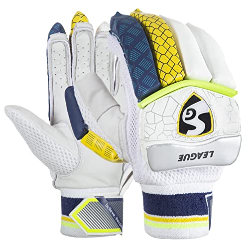 SG Batting Gloves | Youth Size, Multicolor | Professional Grade Padded Gloves | Superior Finger Protection | Comfortable & Durable Wicketkeeper Gloves for Junior Cricketers